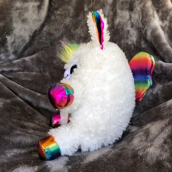 Llama Unicorn Plush Rainbocorns Rainbow Heart White Stuffed Pride Month Toy - Picture 5 of 14